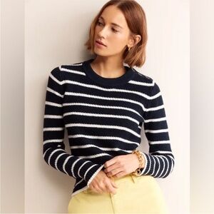 Button Detail Stitch Jumper
Navy, Warm Ivory M